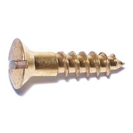 #8 x 3/4" Brass Slotted Oval Head Wood Screws (24 pcs.)