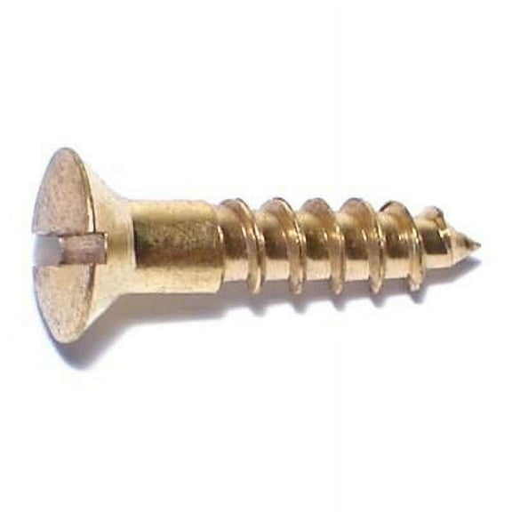 #8 x 3/4" Brass Slotted Oval Head Wood Screws (24 pcs.)