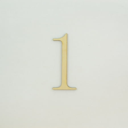 1 Pc, 12 Inch X 1/8 Inch Thick Fangsong Font Wood Numbers 1