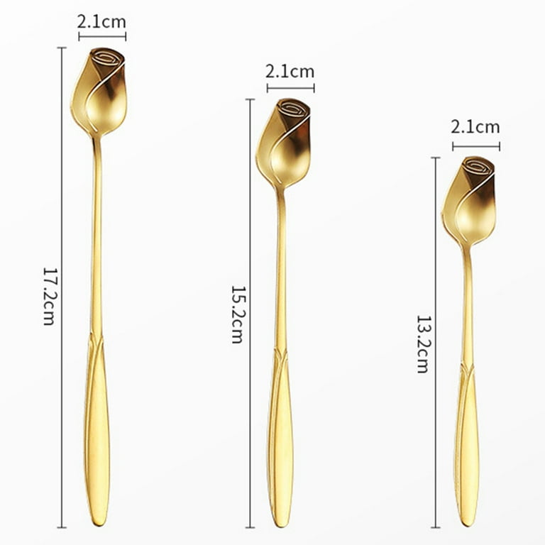 1pc Stainless Steel Flower Shaped Coffee & Tea Stirring Spoon