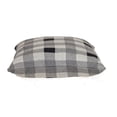 thumbnail image 3 of Parkland Collection Graham 20x20" Gingham Plaid Cotton Throw Pillow in Gray, 3 of 4