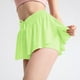 thumbnail image 1 of Pantalones Cortos 2 En 1 De Mujer Transpirable Antiarrugas ParaVerde FluorescenteXL, 1 of 1