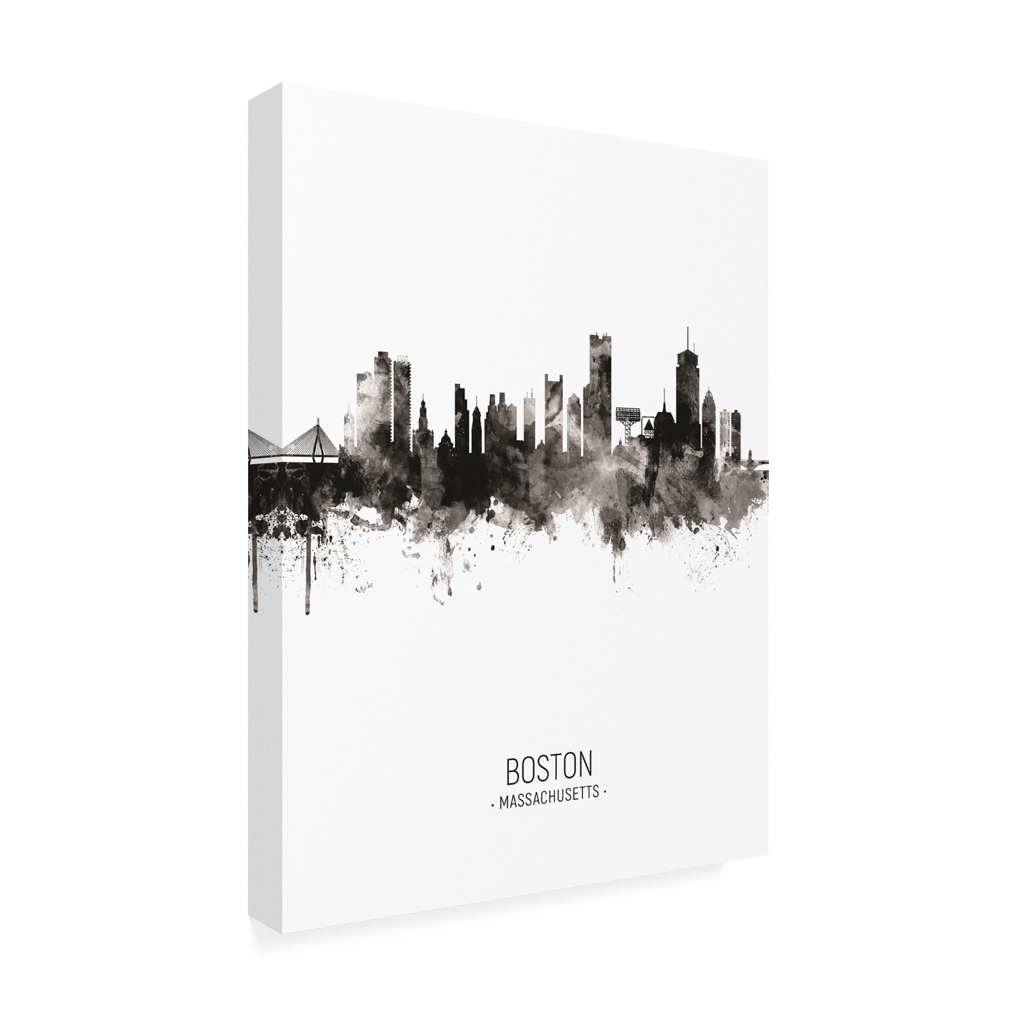 Trademark Fine Art 'Boston Massachusetts Skyline Portrait II' Canvas Art by Michael Tompsett