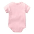 thumbnail image 3 of Zshosam Romper Girl Baby Girl Romper Summer Clothes Bow Letter Embroidery Short Sleeve Bubble Romper Bodysuit T Shirt (Pink,3-6 Months), 3 of 3