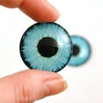 thumbnail image 2 of Bright Neon Blue Enchanted Glass Eyes, 2 of 7