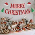 thumbnail image 4 of Banner navideño Zatain rojo con brillo 1,9 m, decoración festiva, 4 of 7