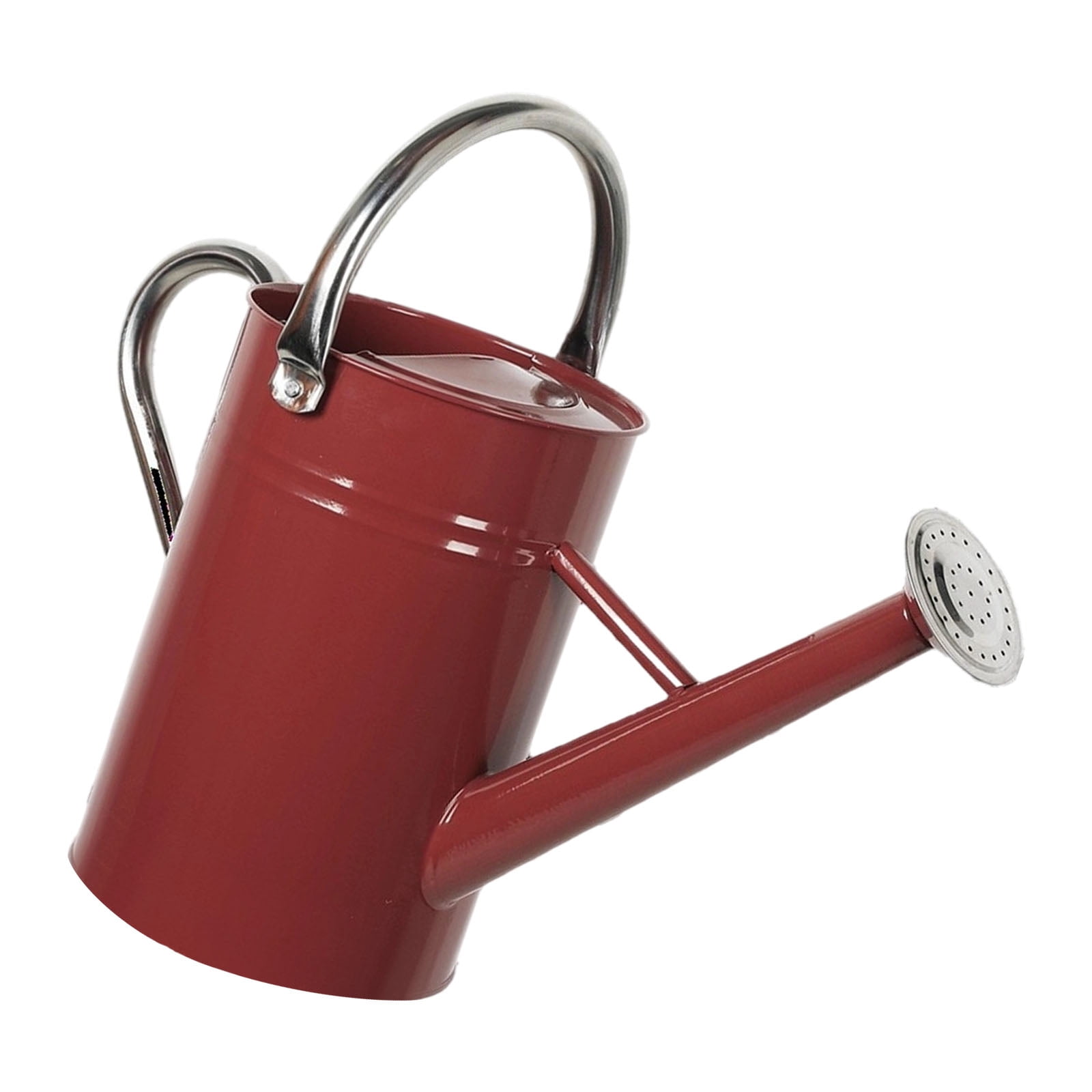 Industrial 5L Capacity Metal Watering Can Heavy Gauges Iron Comfortable Angled Spout Garden Irrigation Solution