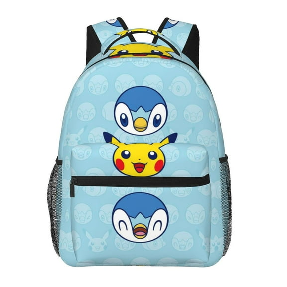 Piplup Backpacks Cute Cartoon Casual School Laptop Bag, College Students Bookbag Computer Bag for Travel Hiking Work