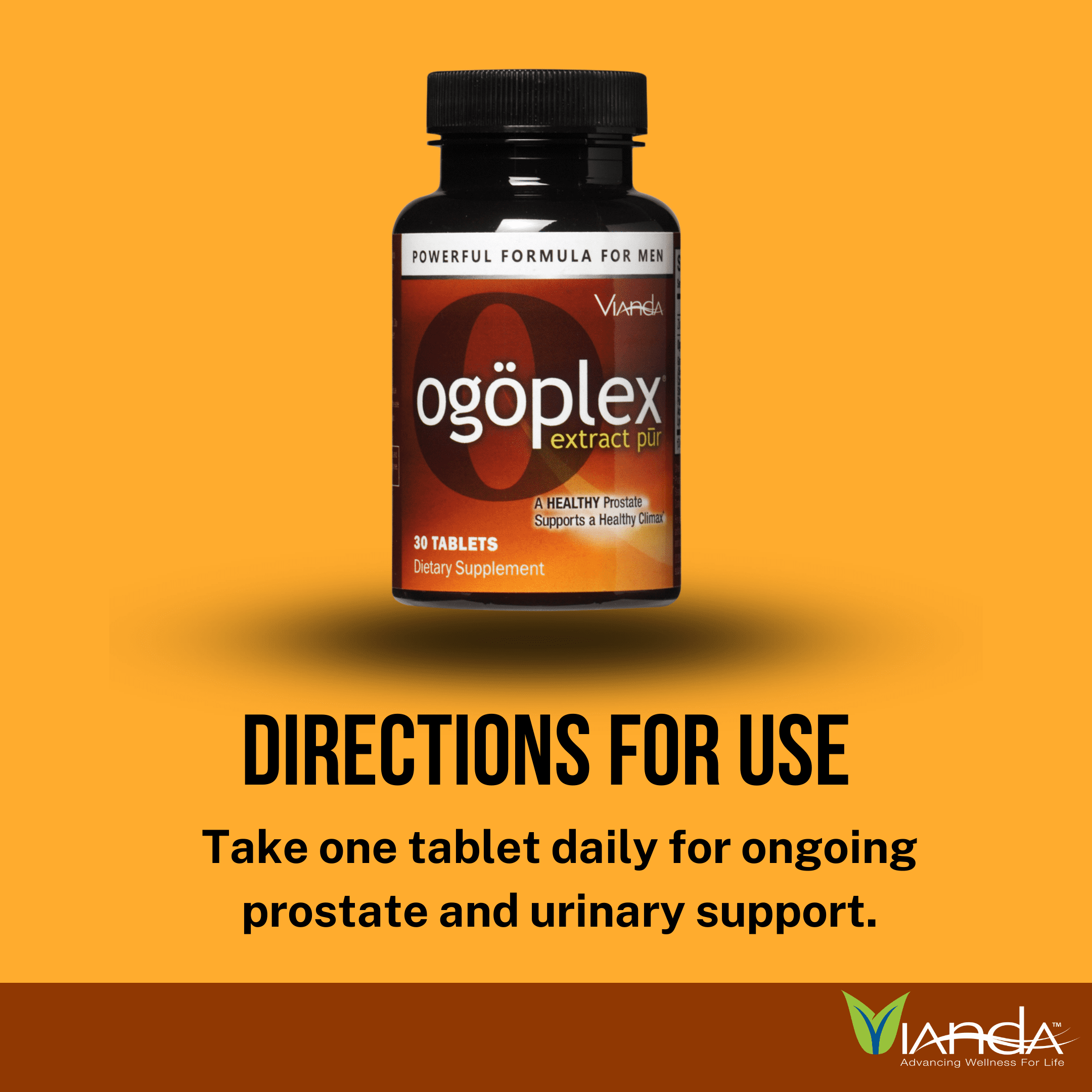 Ogoplex Prostate Health & Urinary Support for Men - Graminex G63 Swedish Flower Pollen, Saw Palmetto, CardioAid Plant Phytosterol Complex, Tomato Fruit, & Lycopene - 30 Tablets (3 Pack)