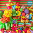 thumbnail image 3 of 18 inch Fiesta Rainbow Stripes Qualatex Foil Mylar Balloon - Party Supplies Decorations, 3 of 7