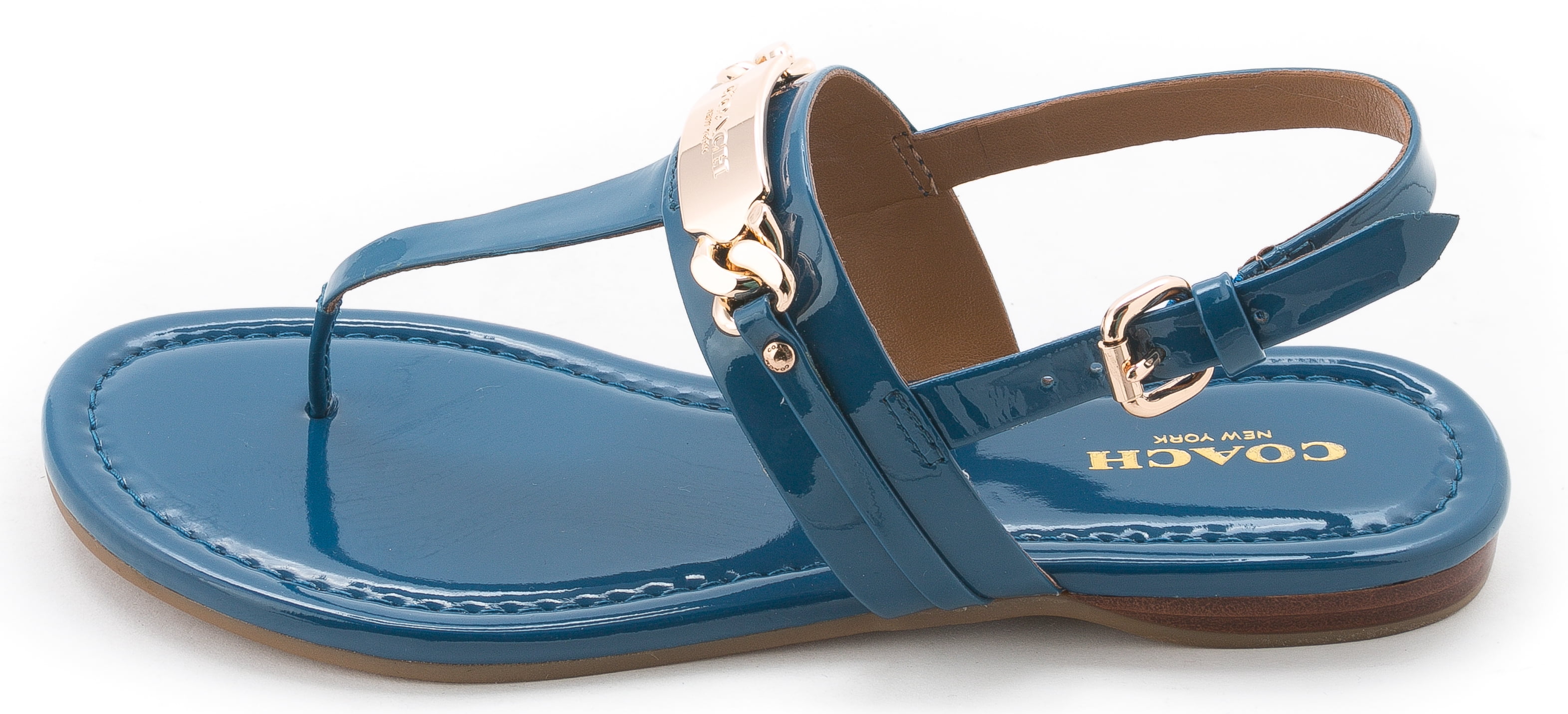 coach blue sandals