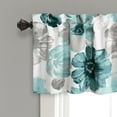 thumbnail image 2 of Lush Decor Leah 18" x 52" + 2" Header Floral Blue 100% Polyester 3" Rod Pocket Single Valance, 2 of 5