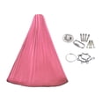 thumbnail image 4 of Hamaca columpio para niños, silla colgante ajustable, regalos con accesorios de metal, columpio Rosa, 4 of 8