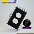 thumbnail image 4 of ENERLITES Duplex Receptacle Outlet Wall Plate, Size 1-Gang 4.50" x 2.76", Unbreakable Polycarbonate Thermoplastic, UL Listed, 8821-BK-10PCS, Black (10 Pack), 4 of 6