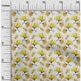 thumbnail image 1 of oneOone Velvet Yellow Fabric Florals Quilting Supplies Print Sewing Fabric By The Yard 58 Inch Wide, 1 of 5