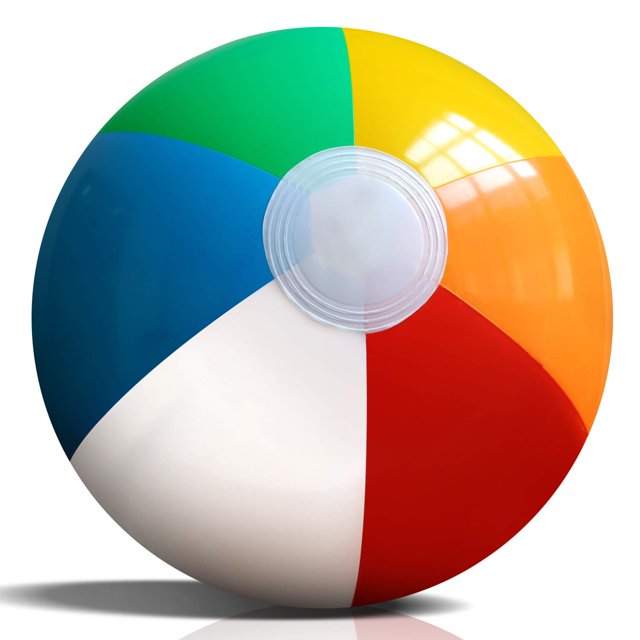 Pelotas de playa inflables, paquete de 10, color arcoíris brillante, PVC a prueba de fugas, suministros escolares para fiesta en la piscina, playa, verano oso de fresa Hogar