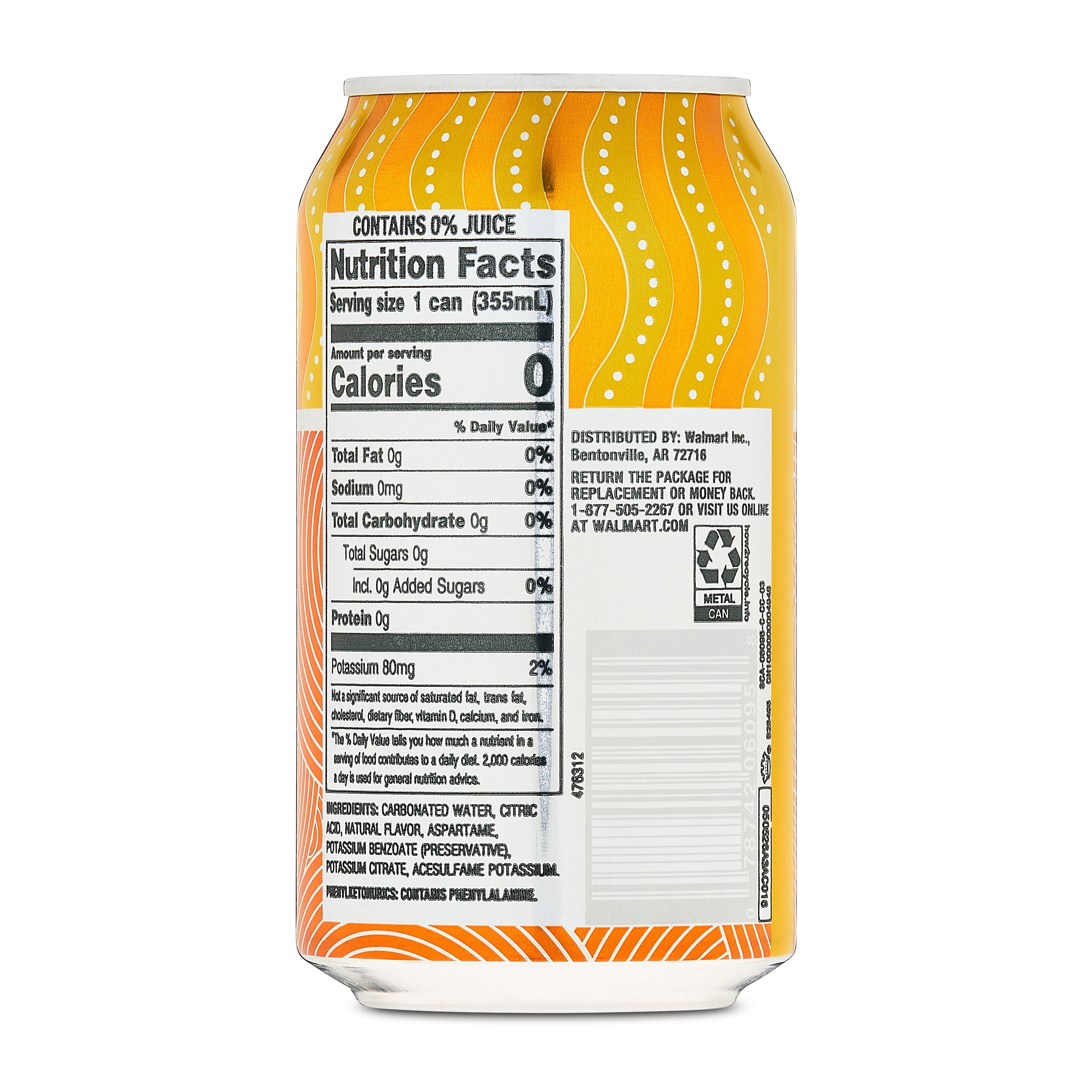 Clear American Mandarin Orange Sparkling Water, 12 fl oz, 12 Count