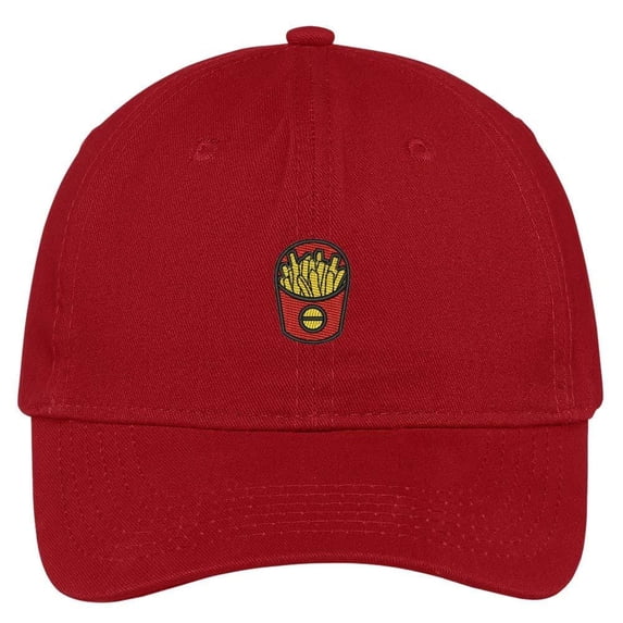 Trendy Apparel Shop French Fries Embroidered Low Profile Adjustable Cap Dad Hat