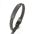 thumbnail image 6 of Minimalist LGBTQ Leather Bracelet - Transgender Symbol Bangel Wristband Trans Pride Rights Visibility Support Jewelry for Male Female Gender Identity Gifts, 8.26'', 6 of 7