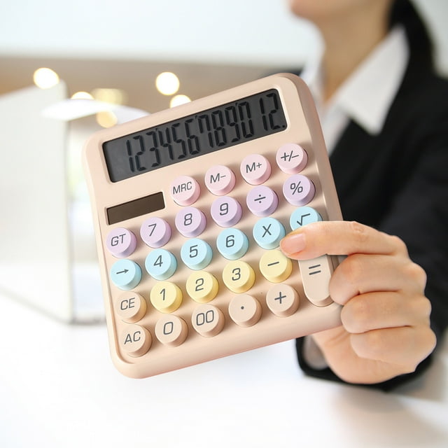 Solar Powered Calculator with High Color 12 Bit Mechanical Key Scientific Computer