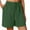 Green, variant on Stamzod Womens Shorts with Pocket Summer Solid Color Elastic Waist Shorts Lightweight Stretch Casual Shorts for Women on Clearance Coffee L