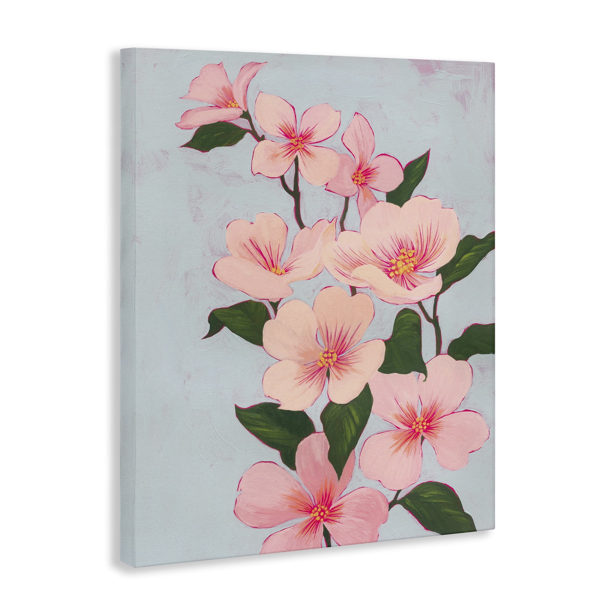 Stupell Industries Cherry Blossoms Vine Botanical & Floral Painting Gallery Wrapped Canvas Art Print Wall Art, 24 x 30