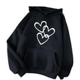 thumbnail image 4 of Jsaierl Women's Hoodies Cute Heart Graphic Hooded Sweatshirts Lightweight Sweaters Comfort Long Sleeve Top Hoodie, 4 of 4