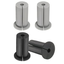 Wall Grommets for Cables 1", 4 Pcs Cable Routing Kit Silicone Hole Grommet Feed Through Bushing for Ethernet Accessories with 8mm Hole, Gray Black