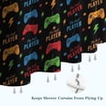 thumbnail image 6 of Multicolor Controllers Games Icons Black Pattern Shower Curtain 36"x72" ,Bathroom Decorative Shower Curtains Set with 12 Hooks,Modern Waterproof Washable Shower Curtain, 6 of 6