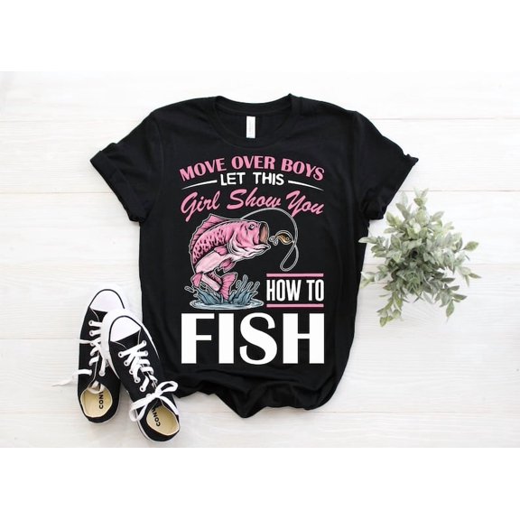 Funny Girls Fishing T-shirt, Fisherman Fish Line Lover Shirt, Mother's Day, Grandma Birthday Gift