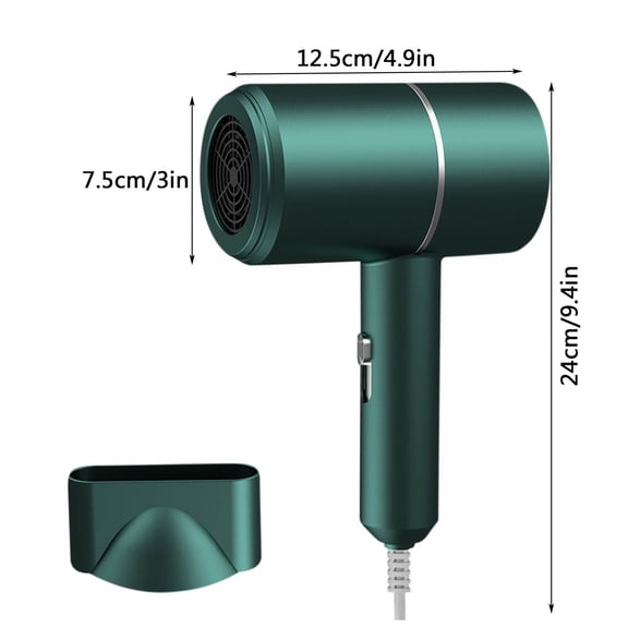 Camnix High Speed Ionic Hair Dryer for Fast Drying & Frizz Control – Lightweight Blow Dryer with Heat Protection for Women & Men, Professional Travel Hair Dryer, Green