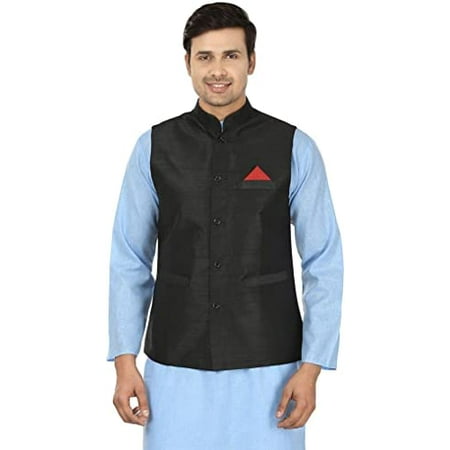 

Royal Kurta Mens Cotton Silk Kurta Dhoti Black