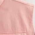 thumbnail image 5 of Cropped Waistcoat for Women Button Down Denim Vest Elegant Jacket Y2K Jeans Jacket Collared Loose Sleeveless Tops Casual Country Trendy Pink S, 5 of 7