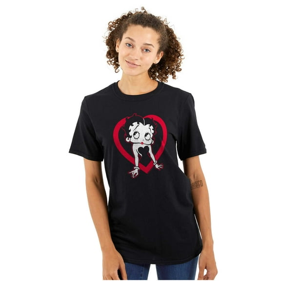 Vintage Retro Betty Boop Cartoon Women's Graphic T Shirt Tees Brisco Brands S