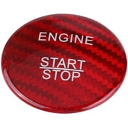 Car Engine Start Button Cover, Carbon Fiber Engine Start Button Cover Trim for A B C GLC GLA CLA ML GL Class (Red)