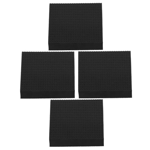 LEORX Shock Absorbing Mat Rubber Black for Air Conditioners and Machines 4Pcs