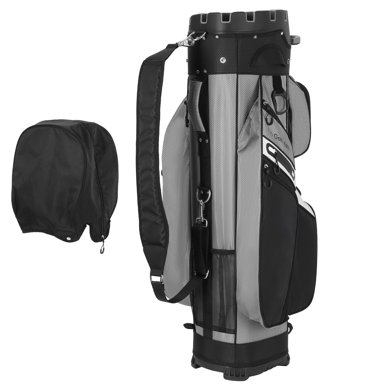 PartyKindom Durable Black Waterproof Golf Cart Bag with Lightweight Design for Every Golfer