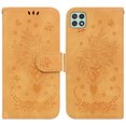 thumbnail image 2 of For Samsung Galaxy A22 5G (Not Fit A22 4G) Phone Case, Retro Leather Embossed Pattern Magnetic Folio Wallet Flip Holder Kickstand Card Cash Pocket Protective Case,Yellow, 2 of 11