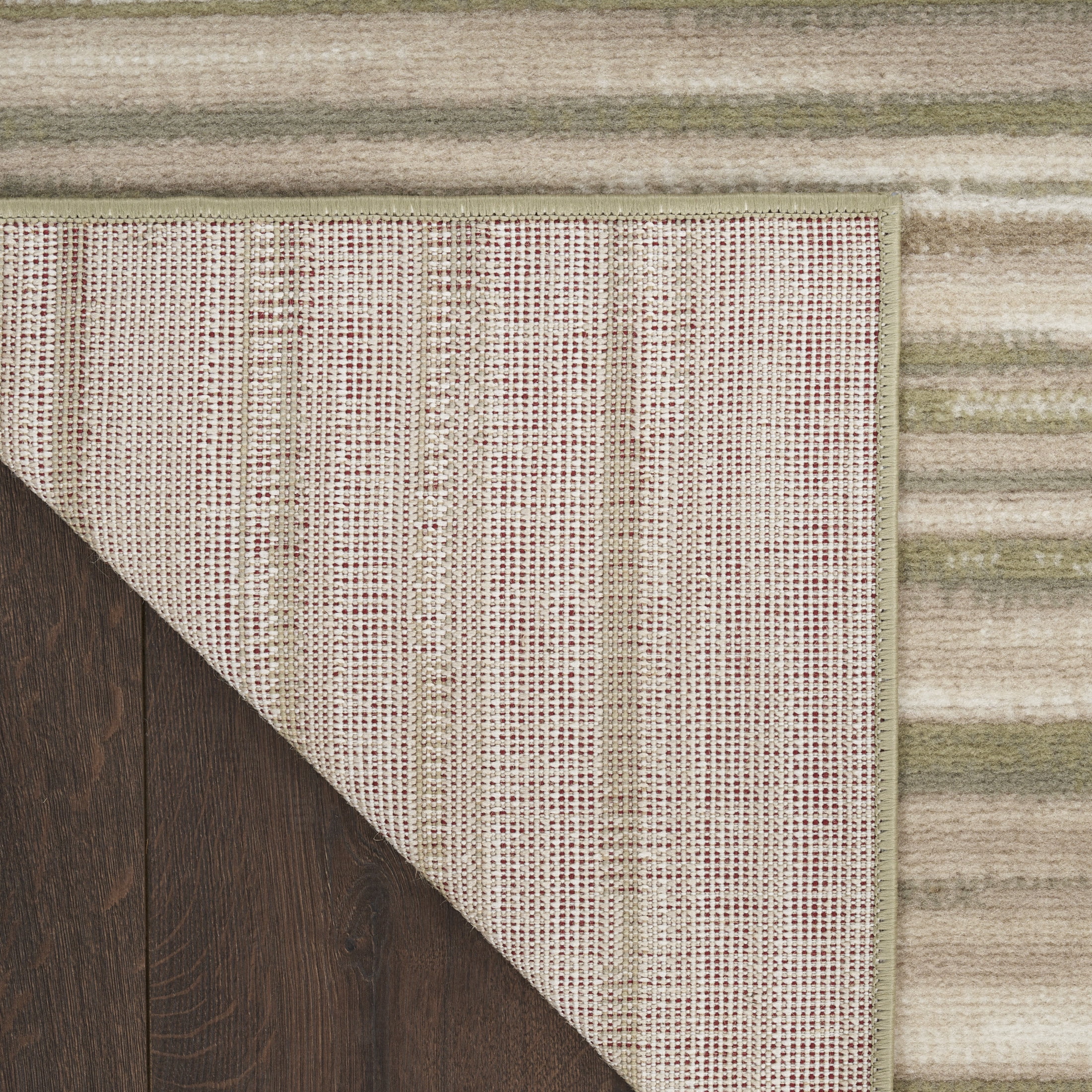 Nourison Jubilant 2' x 6' Green Ivory Modern Indoor Rug