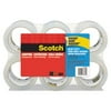 Scotch Packaging Tape Heavy Duty Shipping, Clear, 1.88 in. x 54.6 yd, 6 Rolls
