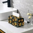 thumbnail image 5 of ZUXONGSY Sunflower Tissue Box Cover Butterfly PU Leather Rectangular Tissue Box with Buttons Wear Resistant Leather Tissue Box Cover Stylish Tissue Box Cover for Car Home Bathroom, 5 of 7