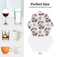 thumbnail image 4 of KLL Drink Coasters Set Hexagon of 4,PU Leather Absorbent Coasters Set Decorative Coffee Cup Coasters Housewarming Gift for Home Decor-Koi Fish, 4 of 5