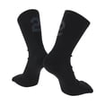 thumbnail image 1 of Calcetines de ciclismo Unique Bargains, transpirables, absorbentes de sudor, anti-fricción, negros, tamaño L, 1 par, 1 of 6