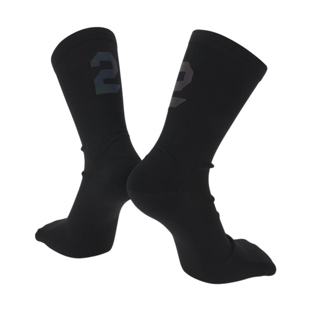 Calcetines de ciclismo Unique Bargains, transpirables, absorbentes de sudor, anti-fricción, negros, tamaño L, 1 par