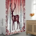 thumbnail image 3 of Classic Winter Christmas Decor Shower Curtain for Bathroom Shower Curtain Set with 12 Hooks Waterproof Fabric Bath Curtain for Bathtub Restroom Decor, 72 X 72 in, 3 of 6