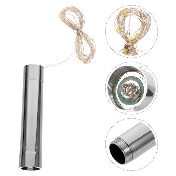 1 Pce Guirlande Lumineuse LED Bouchon de Bouteille Lampe Décorative Gris Clair