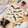 thumbnail image 4 of 40 Pairs Felt Eyelashes for DIY Crochet Stuffies and Plushies 4 Sizes Black Color Eyelash Applique Patches Felt Craft Eyes DIY Puppet and Plush Animal Making Supplies, 4 of 9