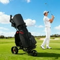 thumbnail image 4 of Gymax Chariot Poussé de Golf Électrique avec Poignée Réglable et 9 Réglages de Vitesse, Porte-Parapluie, 4 of 10