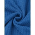 thumbnail image 5 of Women's Mother's Day Zipper Robes Waffle 3/4 Sleeves Bathrobe Knee Length Lightweight House Coat Short Sleepwear with Pockets L Royal Blue, 5 of 6