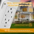 thumbnail image 2 of Porch Lights with Outlet, Dusk to Dawn Outdoor Light with Outlet Built-in, Waterproof Anti-Rust Lantern Outside Light with GFCI Outlet, Wall Sconce Light with Plug for Front Door (White), 2 of 17